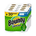 Pack Of 8 Bounty Quick Size Paper Towels, White, Family Rolls