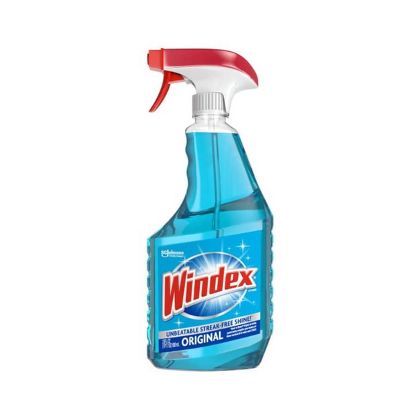 2 botellas de spray limpiador de ventanas y vidrios Windex
