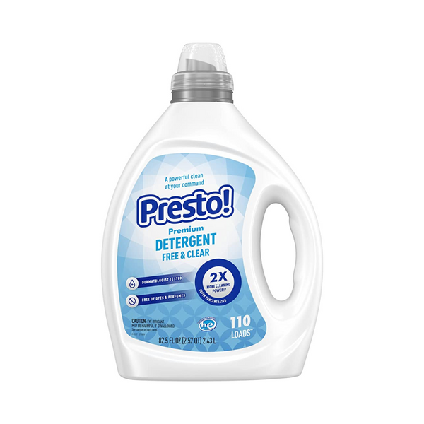 Detergente líquido concentrado para ropa, libre y transparente
