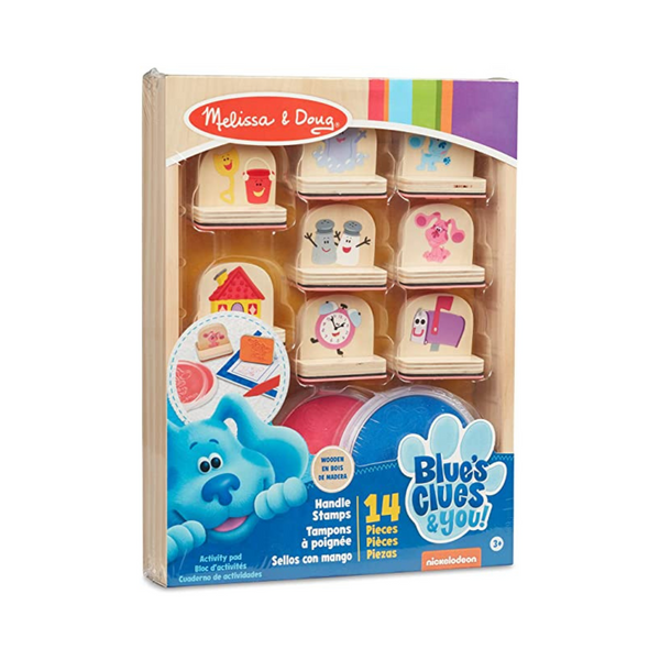 Melissa & Doug Blue’s Clues & You! Wooden Handle Stamps and Activity Pad
