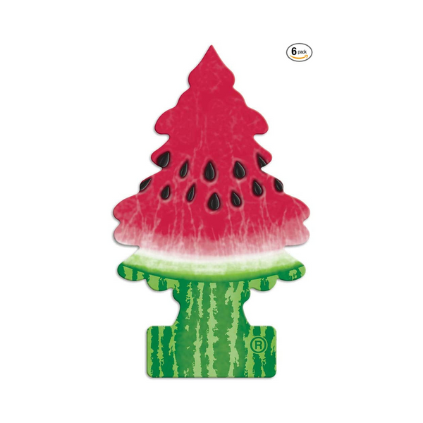 4 paquetes de ambientadores para coche con diseño de árbol colgante Little 6 Trees, sandía