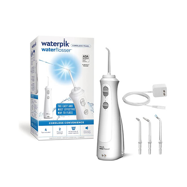 Waterpik Cordless Pearl Rechargeable Portable Water Flosser for Teeth