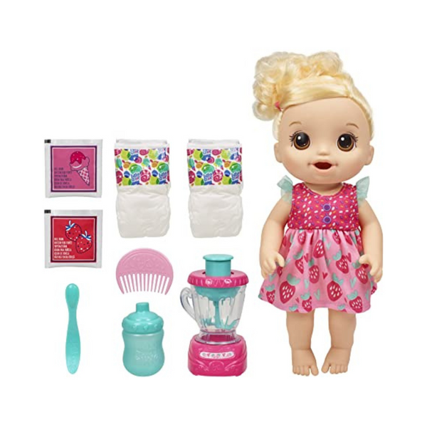 Baby Alive Magical Mixer Baby Doll, Batido De Fresa, Muñeca