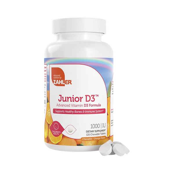 120 vitaminas masticables para niños Zahler Junior D3