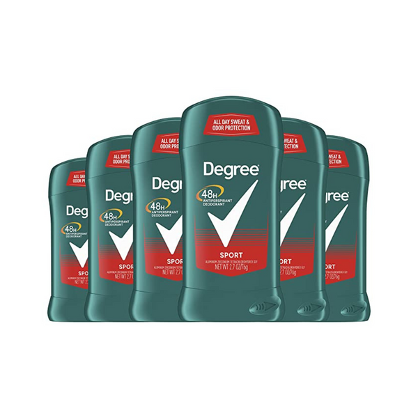 Paquete de 6 desodorantes antitranspirantes originales Degree Men de 2.7 onzas