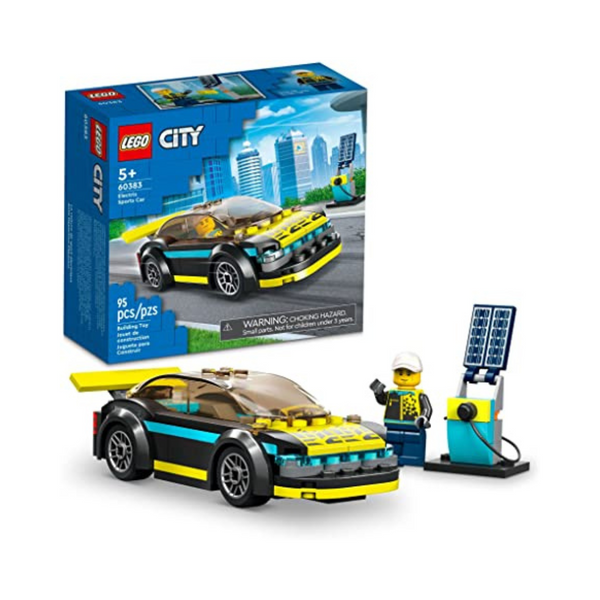 Coche deportivo eléctrico LEGO City con piloto de carreras