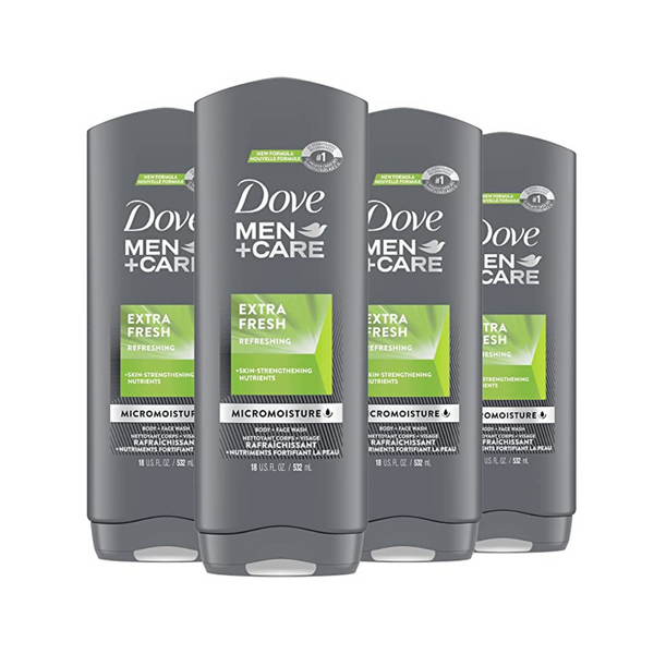 4-Pack 18oz. Dove Men+Care Body and Face Wash