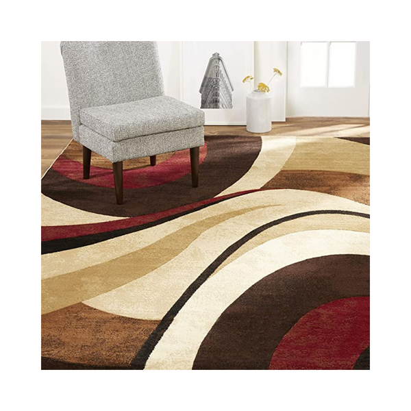 Home Dynamix Tribeca Slade Modern Area Rug, Abstract Brown/Red
