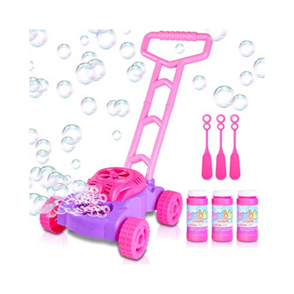 Cortacésped electrónico de burbujas ArtCreativity con 3 botellas de burbujas
