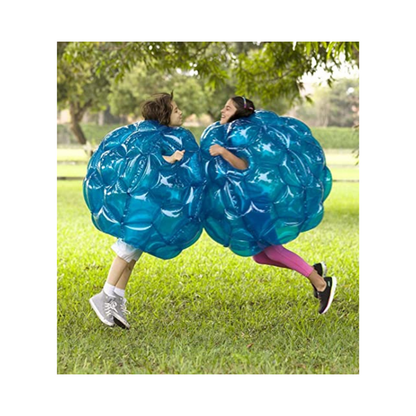 Set of 2 Blue Inflatable Buddy Bumper Wearable Balls