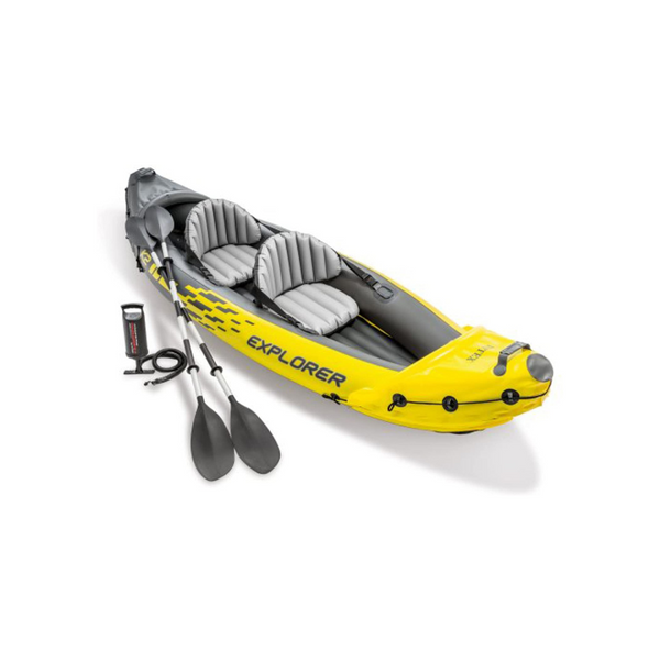 Juego de kayak inflable Explorer para 2 personas con remos de aluminio