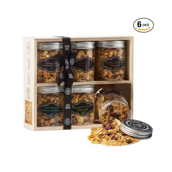 Nuts Granola Cereal Breakfast, 6 Variety Healthy Flavors