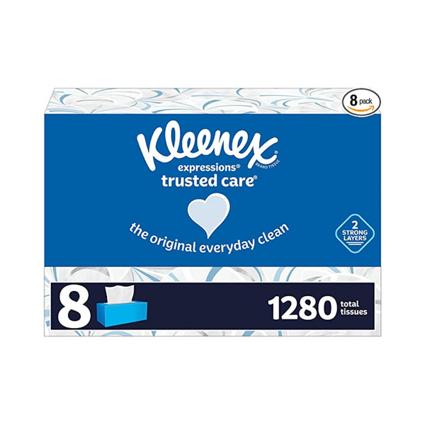 Kleenex Expressions Trusted Care Facial Tissues, 8 Boxes