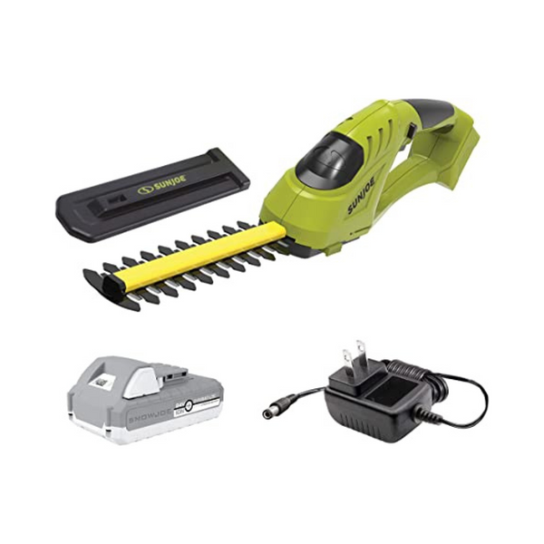 Desbrozadora de mano inalámbrica Sun Joe 24V-SSEG-LTE de 24 voltios con kit de recortadora