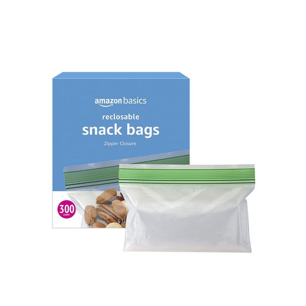 300 Count Amazon Basics Snack Storage Bags