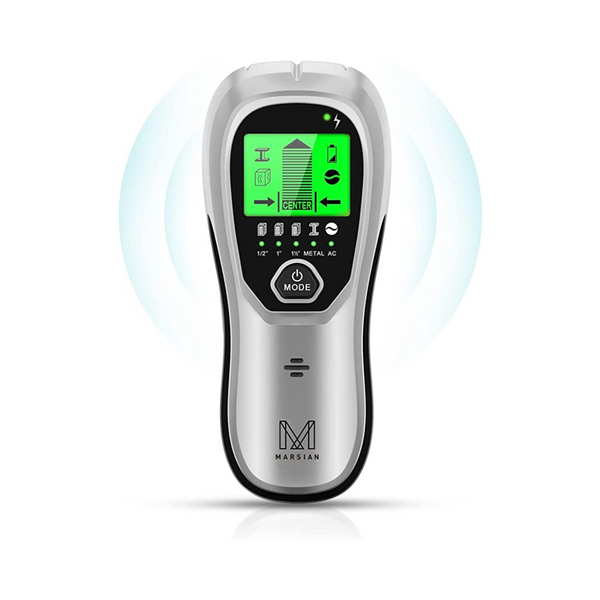Escáner de pared con sensor de buscador de vigas, localizador electrónico de vigas 5 en 1 con pantalla LCD