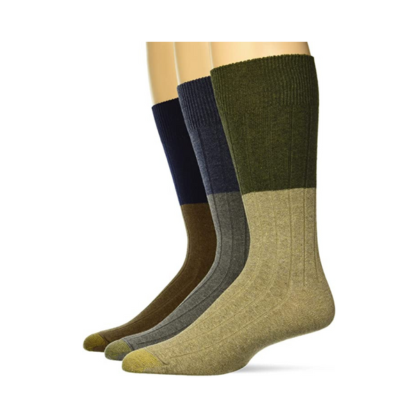 Gold Toe Men's Hampton Crew Socks, 3Pairs PzDeals