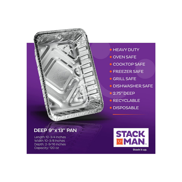 30-Pack 9x13 Disposable Aluminum Foil Pans