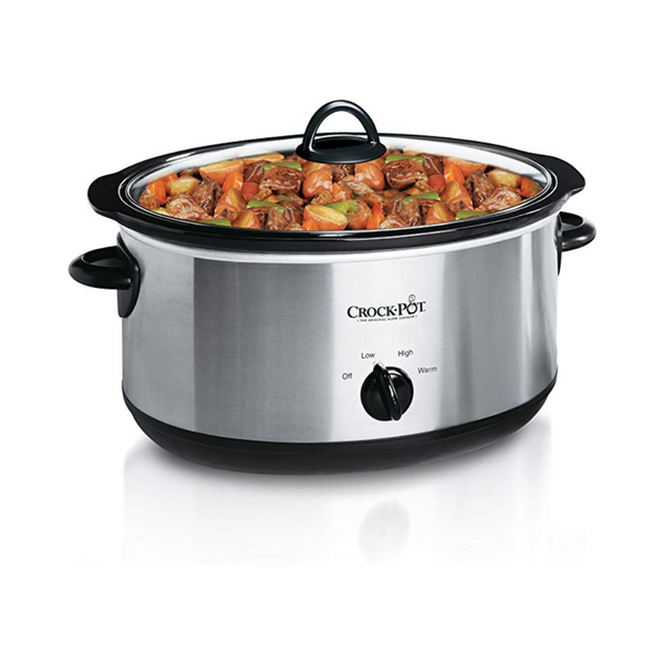 Crock-Pot Stainless Steel 7-Quart Oval Manual Slow Cooker