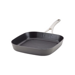 Anolon Allure Hard Anodized Nonstick Deep Square Griddle Pan/Grill, 11 Inch, Dark Gray