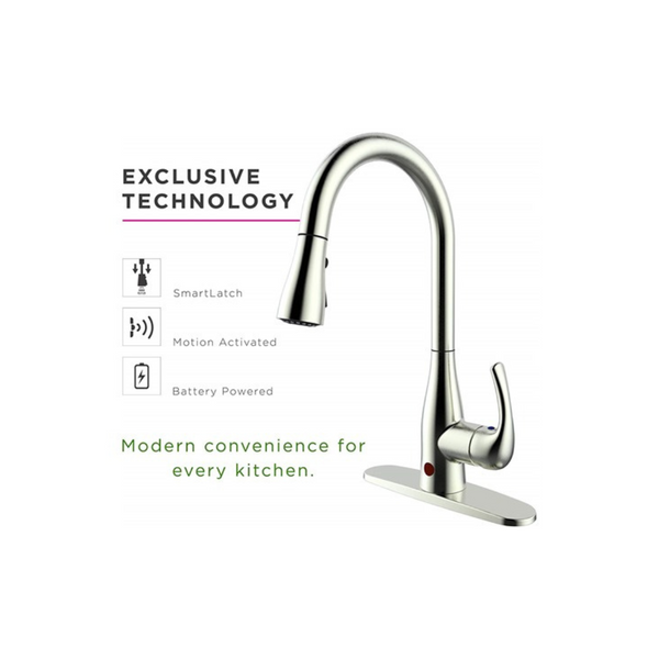 FLOW Single Handle Pull-Down Faucet with Hands Free Motion Sensing Technology