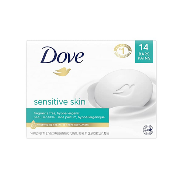 Paquete de 14 barras de belleza Dove más hidratantes que el jabón en barra
