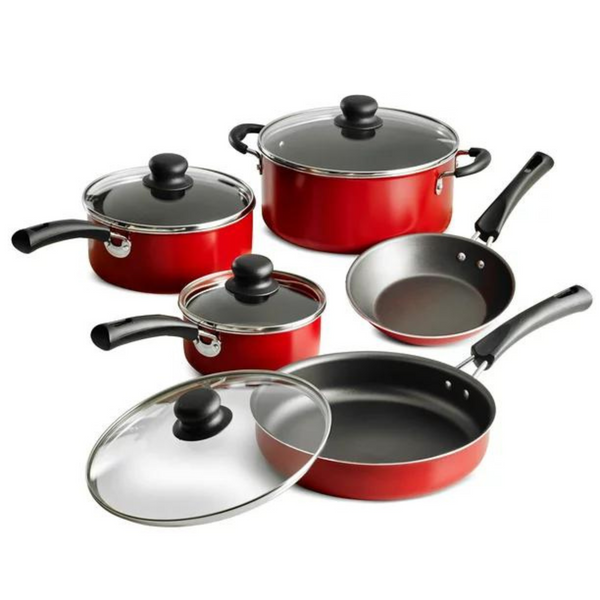 Juego de Batería de Cocina Antiadherente Tramontina de 9 Piezas (2 Colores)