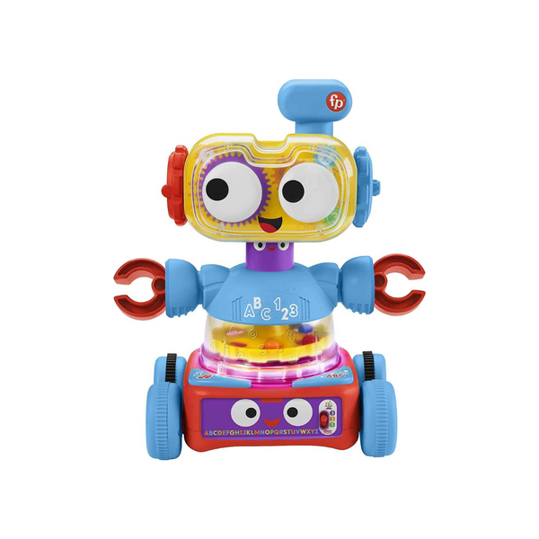 Bot de aprendizaje 4 en 1 de Fisher-Price con luces musicales y contenido de escenarios inteligentes