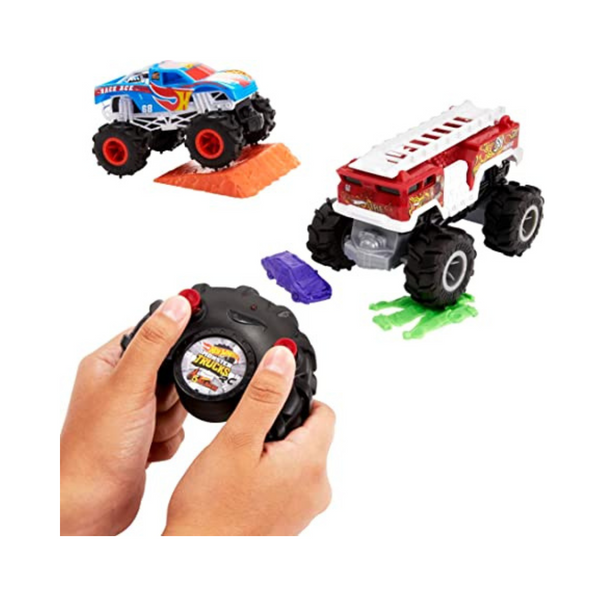 Hot Wheels Paquete de 2 camiones monstruo con control remoto