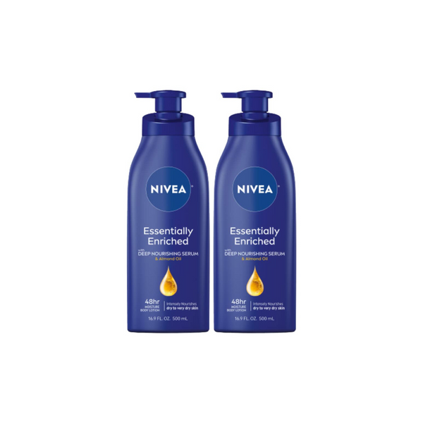 2-Pack 16.9-Oz NIVEA Essentially Enriched Body Lotion (Almond)