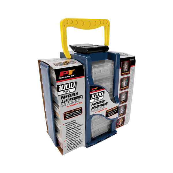 Performance Tool Organizer Tote with 1,000pc Home Fastener Assortment