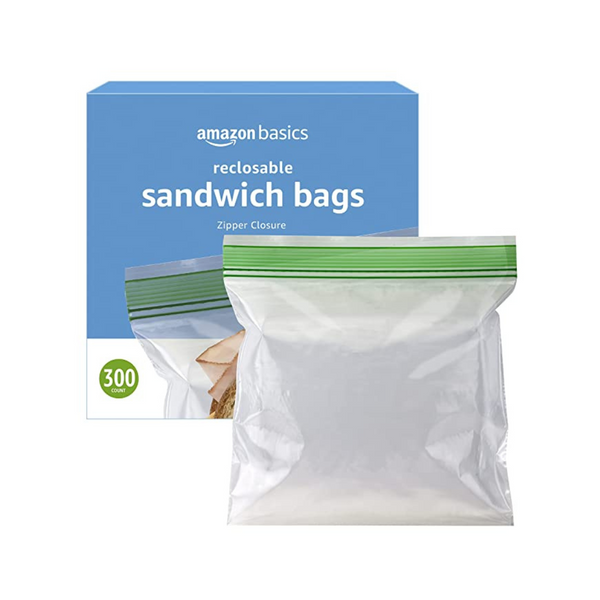 Amazon Basics Bolsas para guardar sándwiches, 300