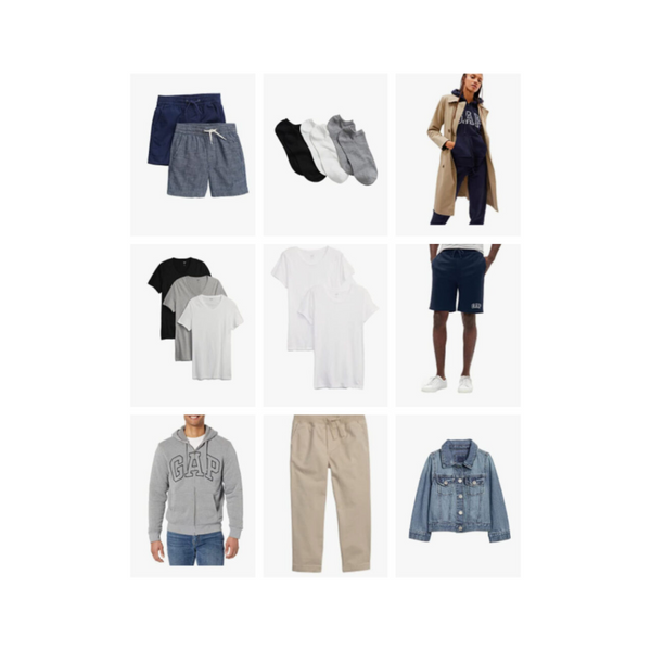 Ahorre en ropa Gap para toda la familia