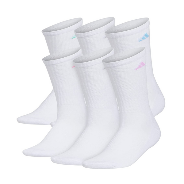 adidas Women’s Athletic Cushioned 6-Pack Crew Socks