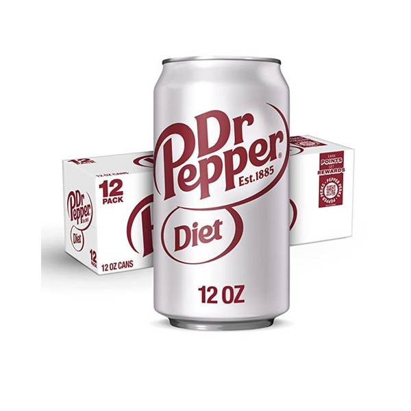 12 latas de refresco dietético Dr Pepper