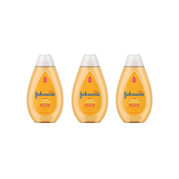 3 botellas de champú para bebés de Johnson's