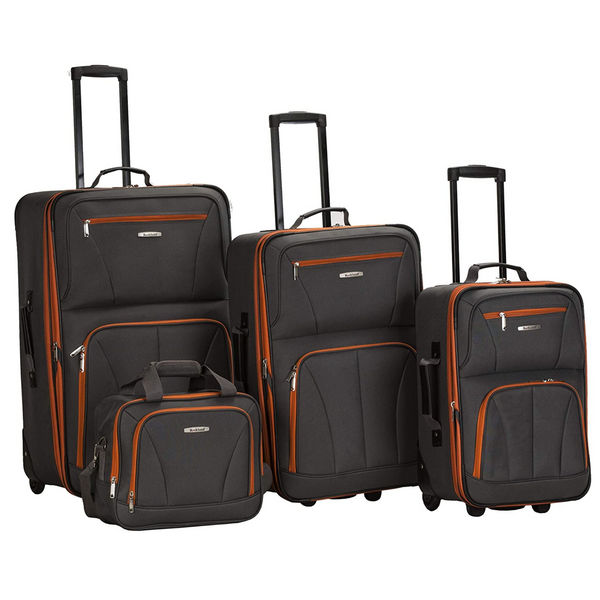 4 Piece Rockland Journey Softside Upright Luggage Set (3 Colors)