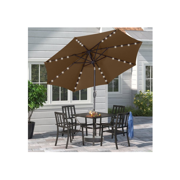 Ainfox 9Ft Outdoor Patio Solar Powered Umbrella