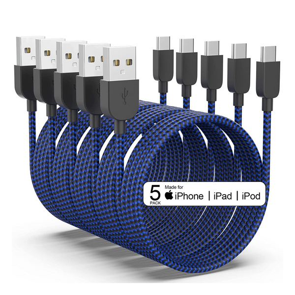 5 Fast Charging USB Type C Cables