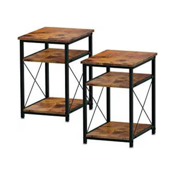 Set Of 2 Modern Side Table Nightstands End Tables