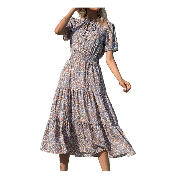 Summer Casual Dress With Elastic Waist A-Line (8 Styles)