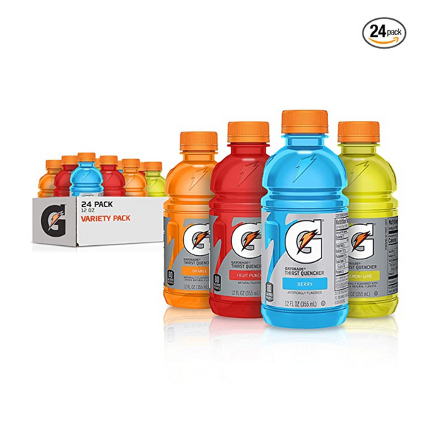 Paquete de 24 paquetes variados de Gatorade Classic Thirst Quencher (12 onzas líquidas cada uno)