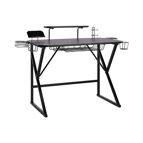 Escritorio para computadora para juegos Amazon Basics con almacenamiento