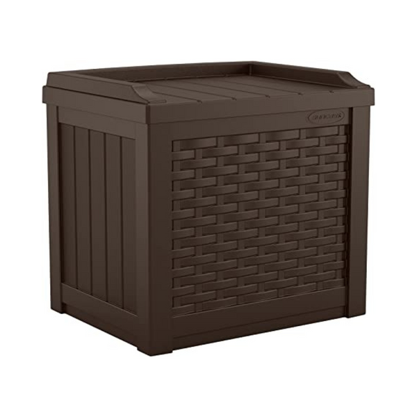 Asiento de almacenamiento pequeño de resina Suncast de 22 galones