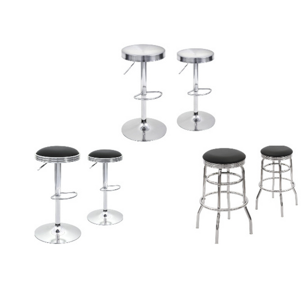 CangLong Juego de 2 taburetes de bar giratorios
