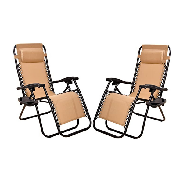 2Pack Elevon Adjustable Zero Gravity Lounge Chair PzDeals