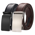 2 Waist Adjustable Men's Leather Belts