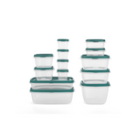 Juego de recipientes de plástico para almacenamiento de alimentos de 26 piezas
