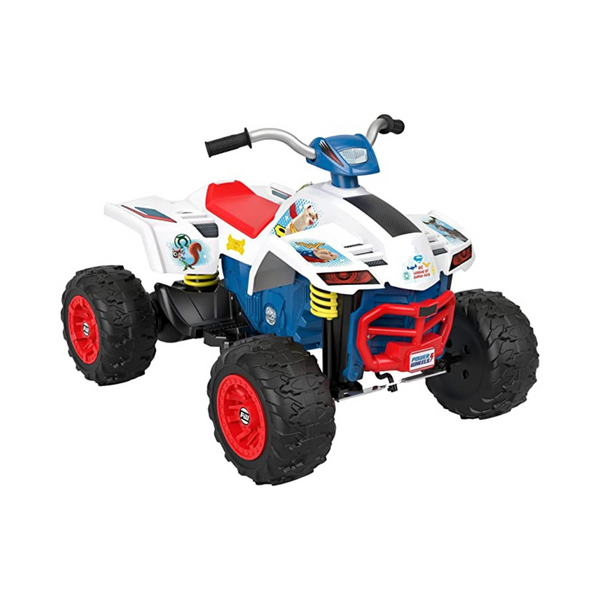 Power Wheels DC League of Super-Pets Racing ATV Vehículo correpasillos con batería de 12 V