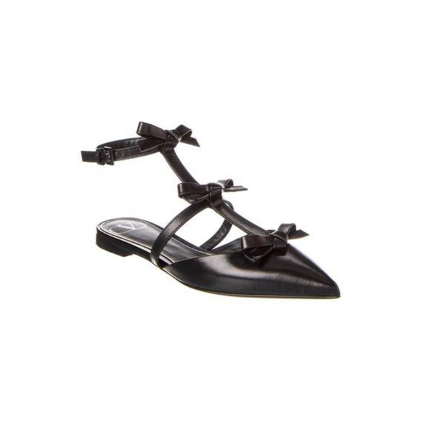 Valentino French Bows Leather Flat